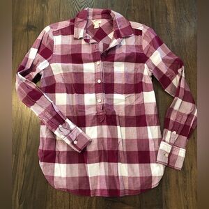 Plaid J Crew Blouse